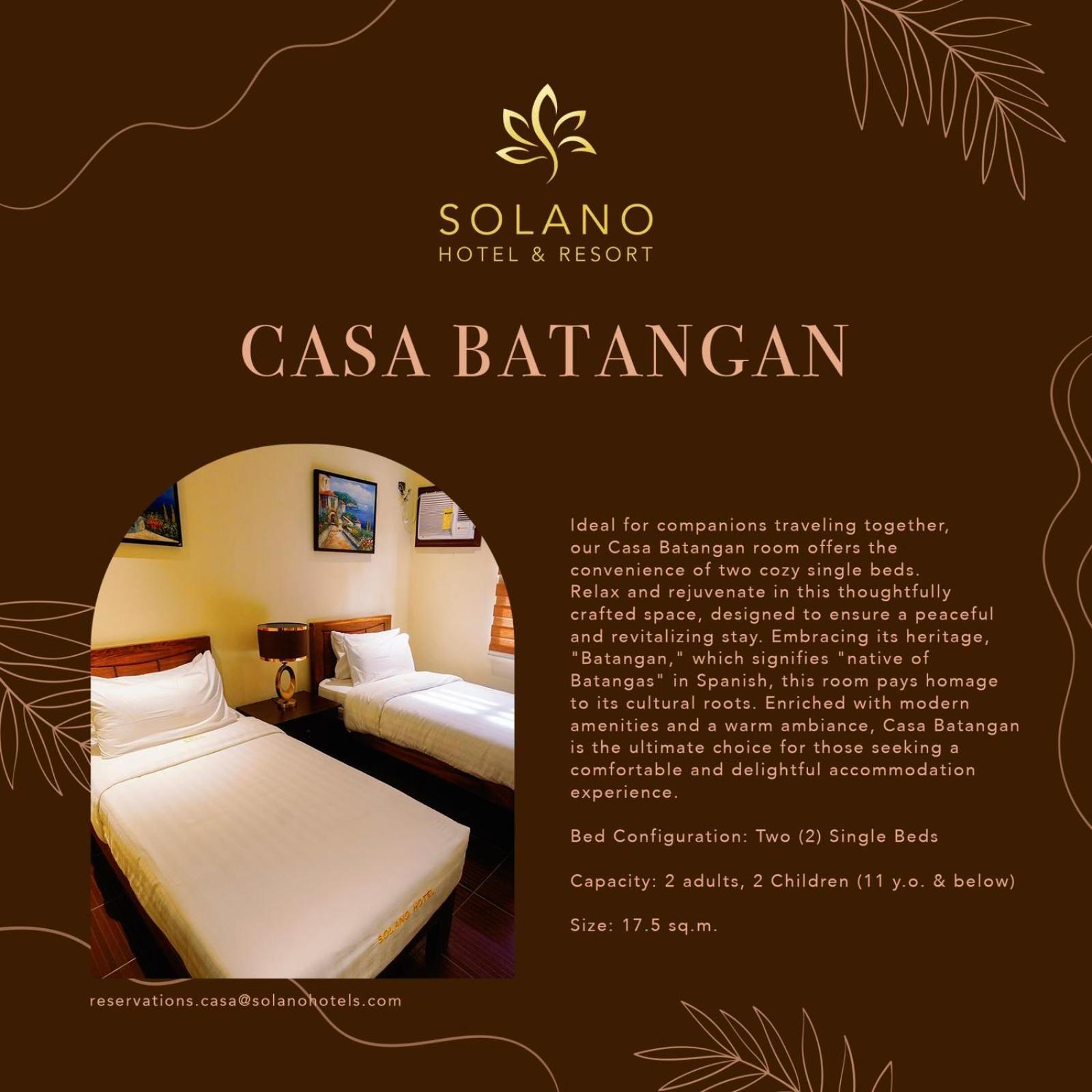 Solano Hotel & Resort At Casa Ysabel Lipa City Exterior photo
